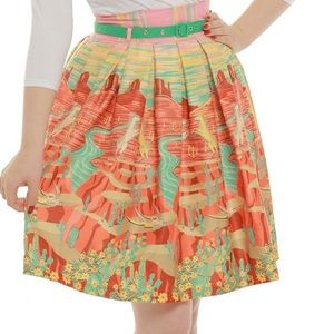 Lindy Bop Desert Sunset Pleated Skirt